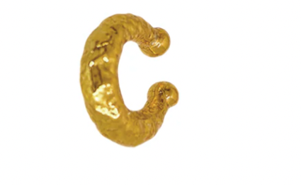 EARCUFF TEXTURA GOLD L