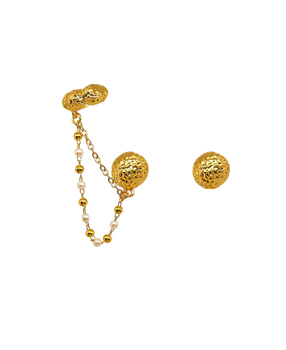 Set Feminidad Gold Aros + Ear Cuff