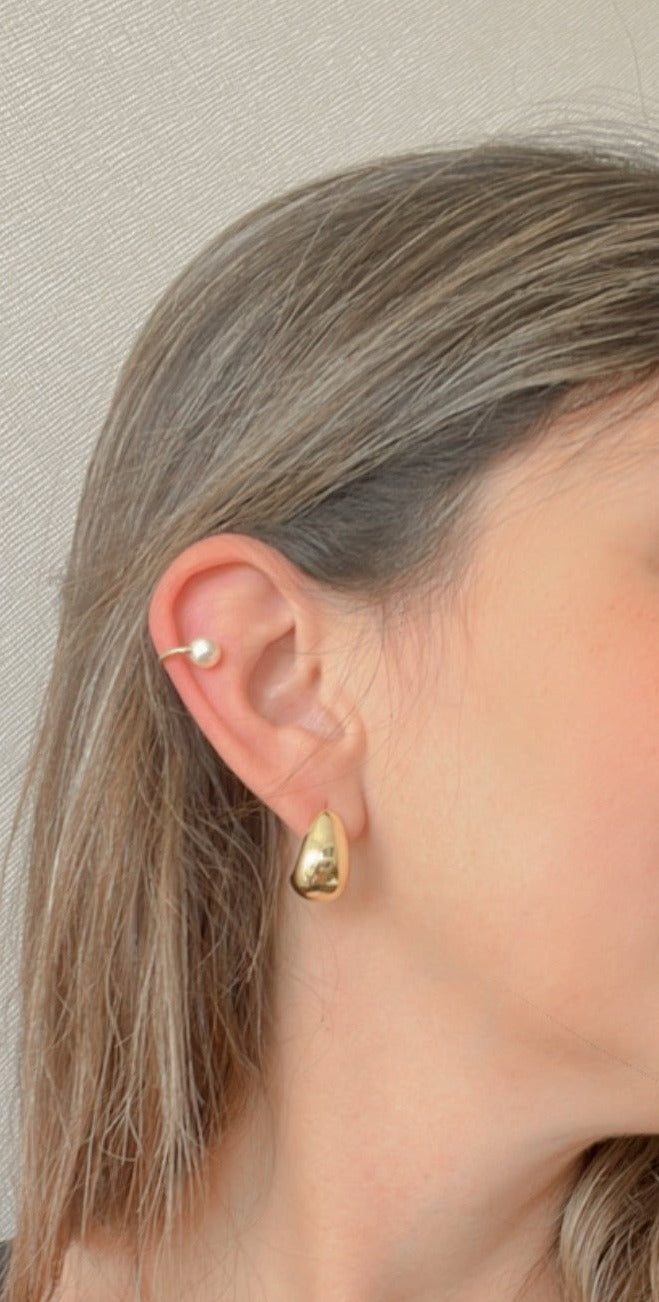 Earcuff Perla y Oro