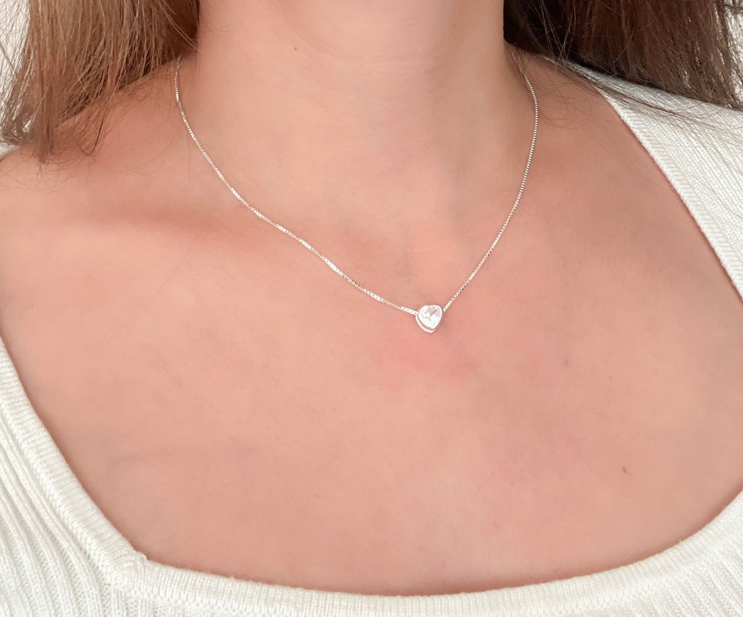 Choker Corazón Punto de Luz Plata 925