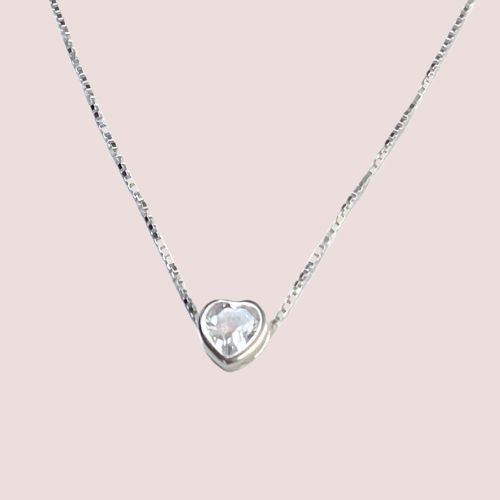 Choker Corazón Punto de Luz Plata 925