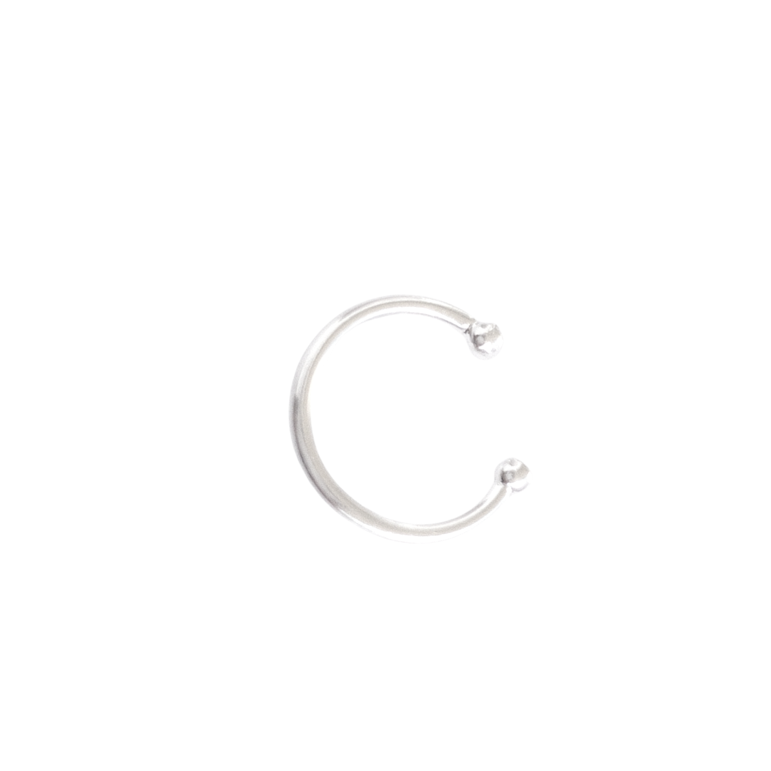 Earcuff Liso Baño Plata XS